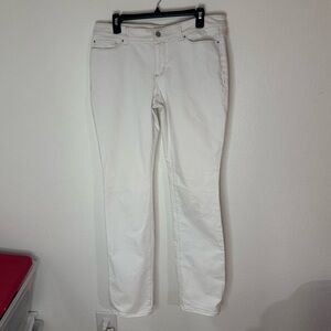 Ann Taylor Classic Fit Women's White Jeans Size 12